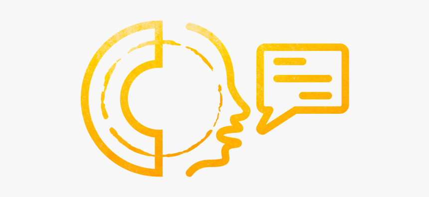 Schematic Logo Of Person Talking - Circle, HD Png Download, Free Download