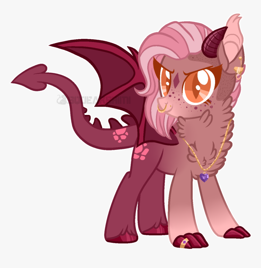 Squeakshimi, Dracony, Female, Hybrid, Nose Piercing, - Cartoon, HD Png Download, Free Download