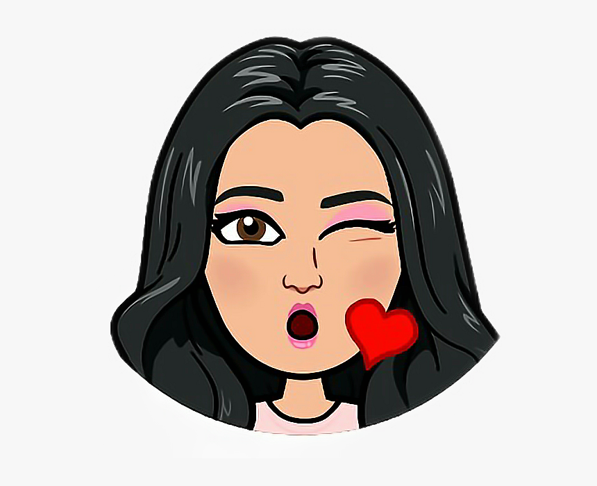 #mandar Beso #emoji #freetoedit - White Girl Brown Hair Bitmoji, HD Png Download, Free Download