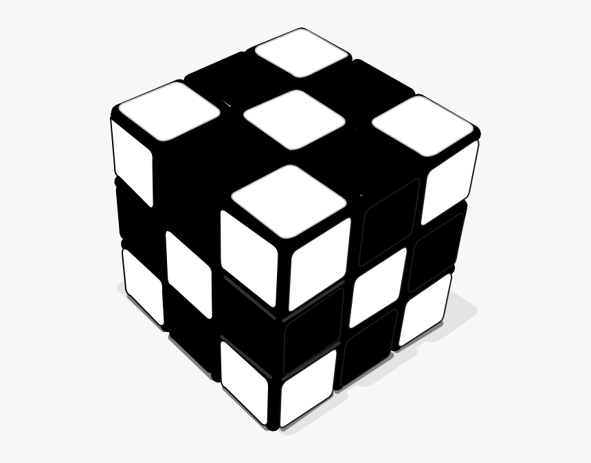 Rubix Cube Black And White Png, Transparent Png, Free Download