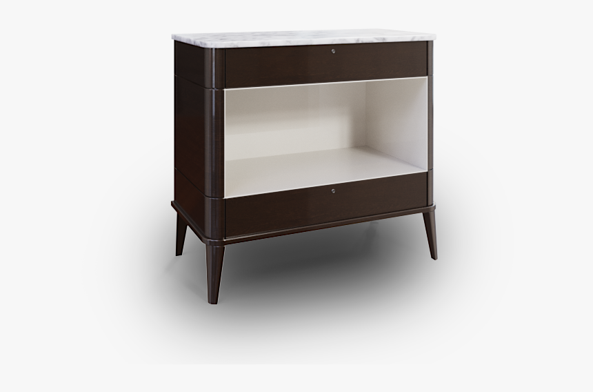 71033 Holly Table Mahogany White Marble Side Angle - Shelf, HD Png Download, Free Download