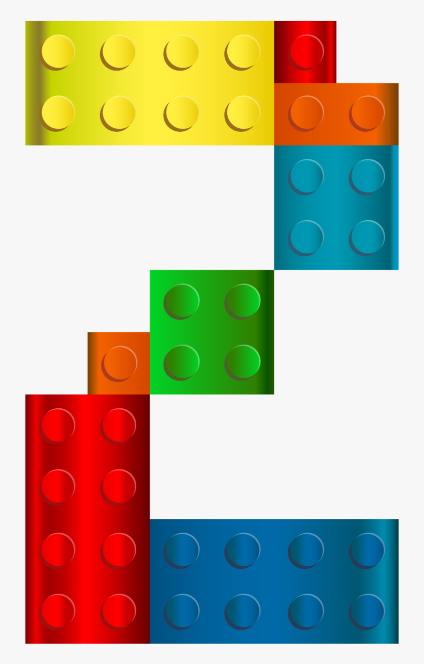 Lego Number Two Transparent Clip Art Image - Lego Number 2 Clipart, HD Png Download, Free Download