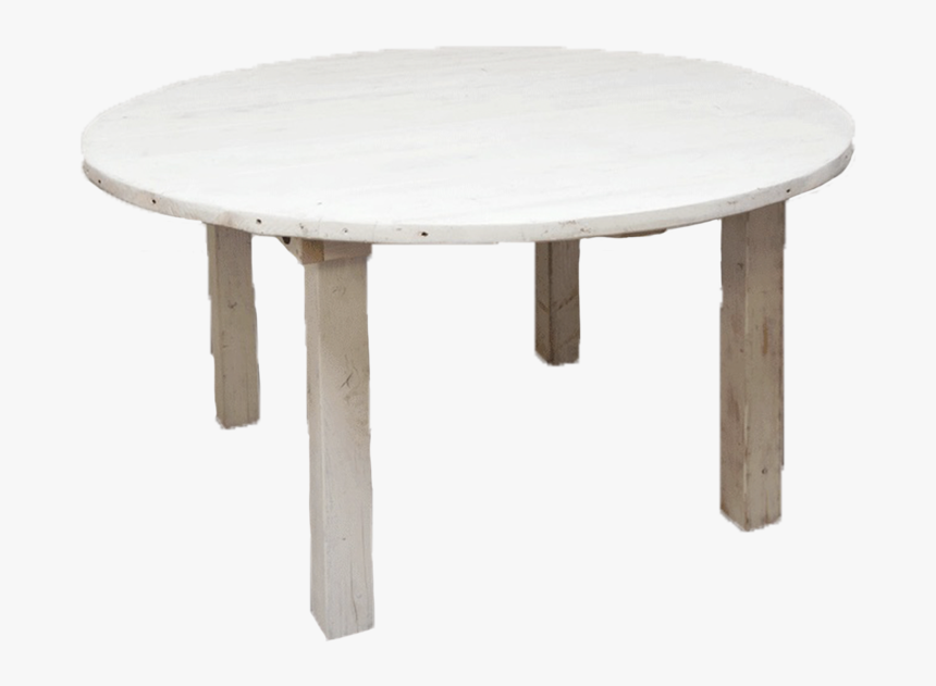 Vintage White Round Farm Table - Coffee Table, HD Png Download, Free Download