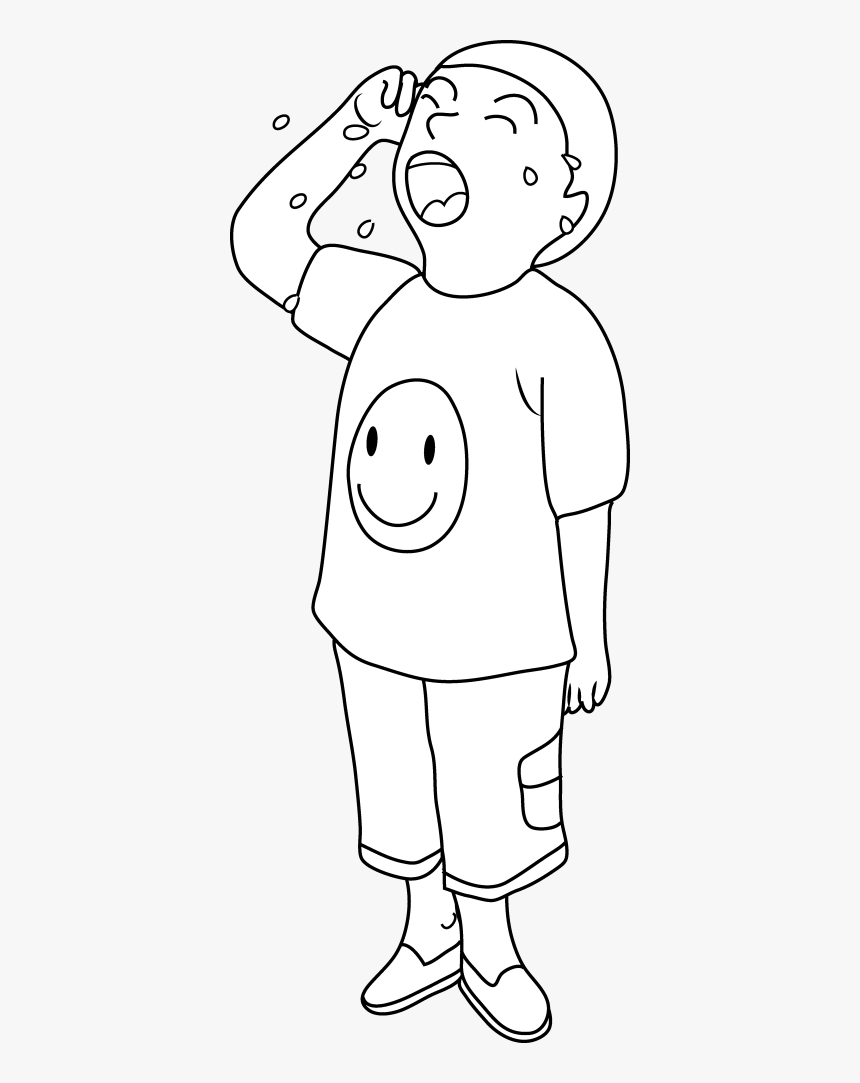 Crying Boy Clipart Black And White, HD Png Download, Free Download