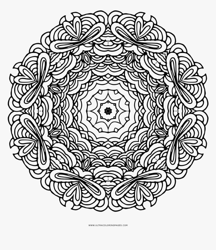 Mandala Coloring Page Shirt Art Design Vintage Hd Png