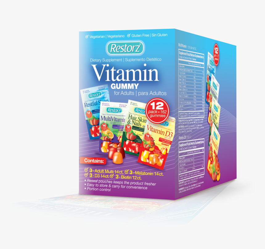 Restorz Vitamin Muti-pak 12ct - Flyer, HD Png Download, Free Download