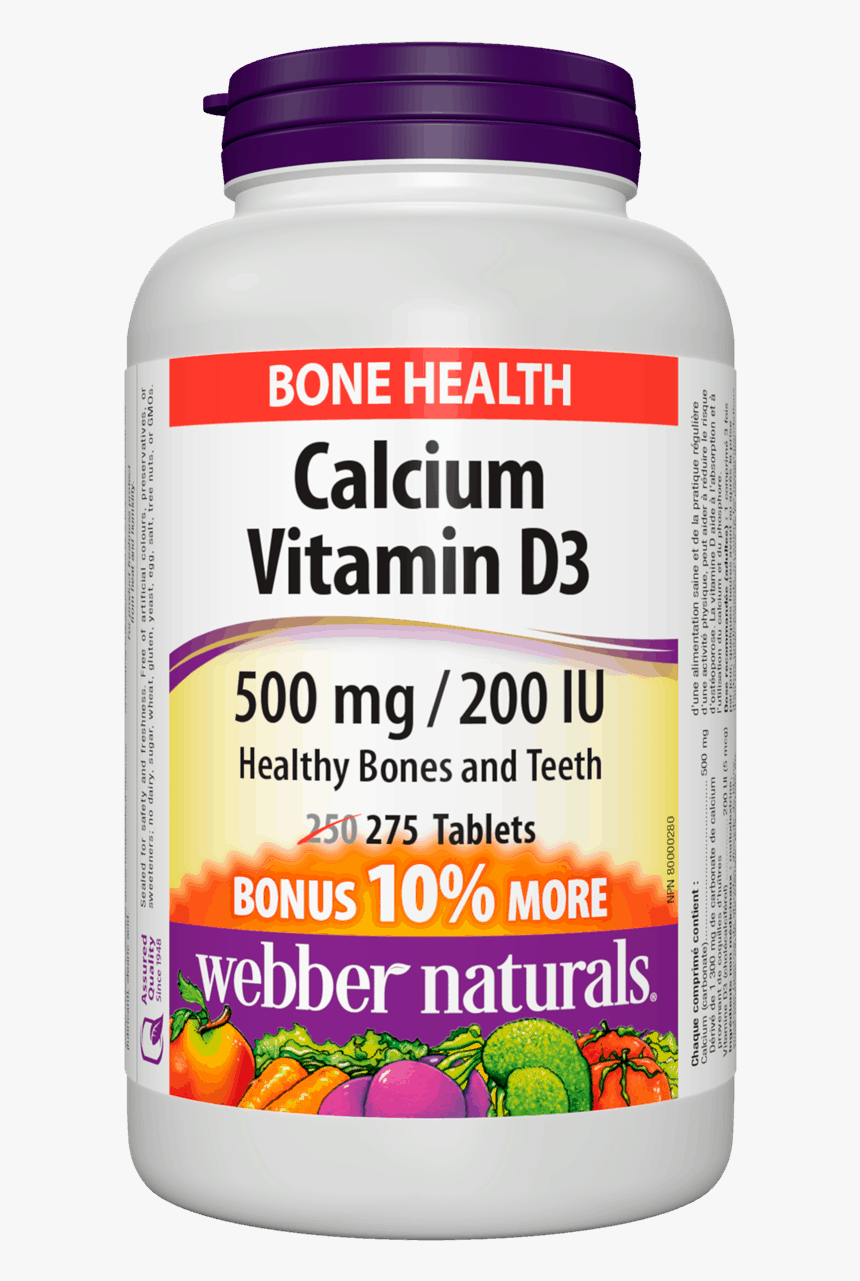 Calcium Vitamin D3 500 Mg/200 Iu - Glucosamine Chondroitin Canada, HD Png Download, Free Download