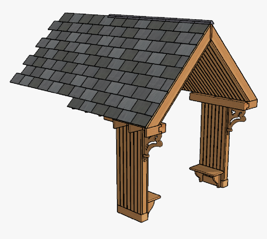 Porch 3d Model Design Process - Roof, HD Png Download, Free Download