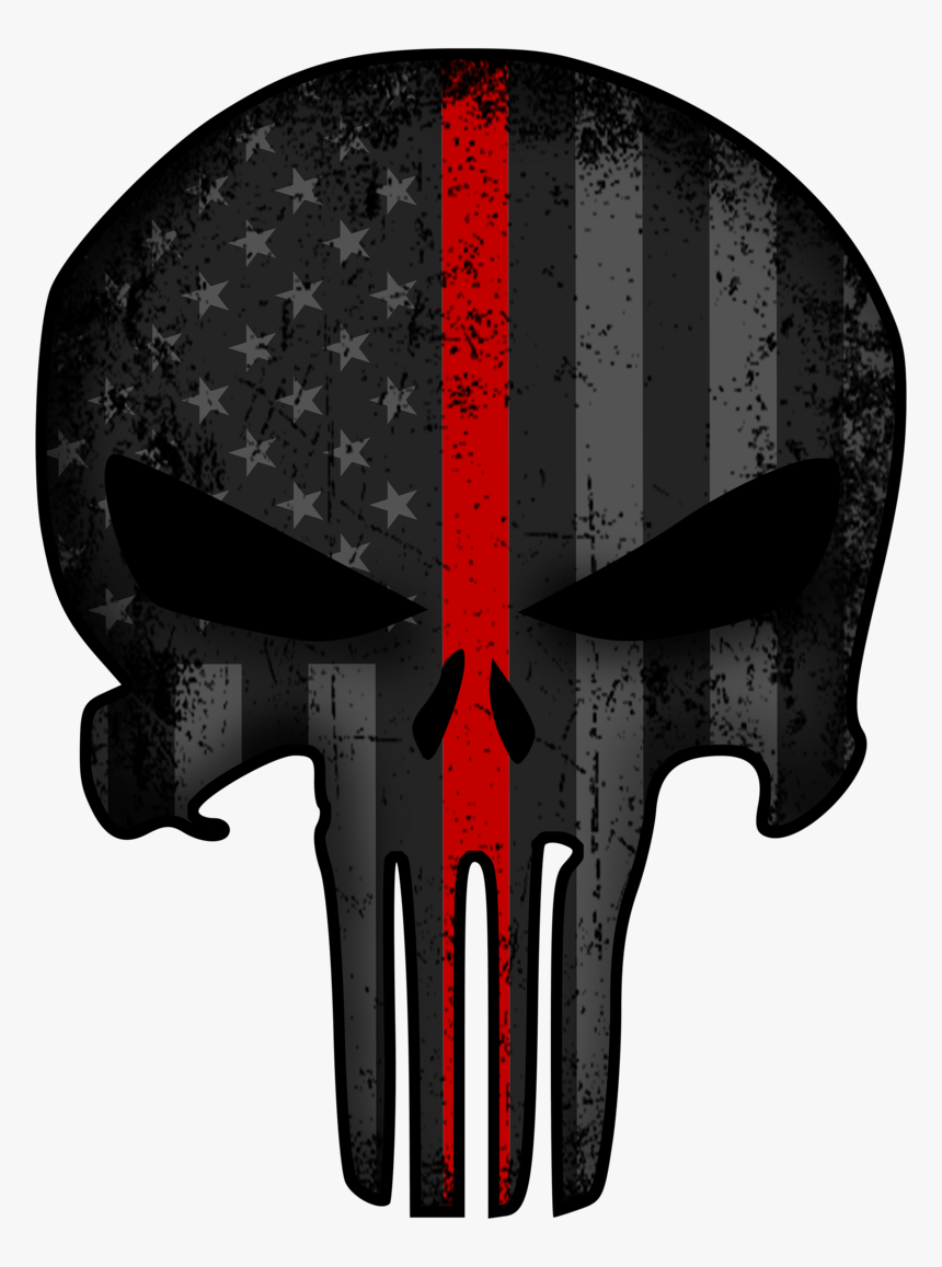 Punisher Thin Red Line Decal - Punisher, HD Png Download, Free Download