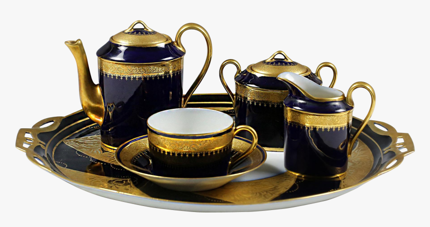 Art Deco France Limoges Porcelain Tea Set Tray Tea - Transparent Tea Tray Png, Png Download, Free Download