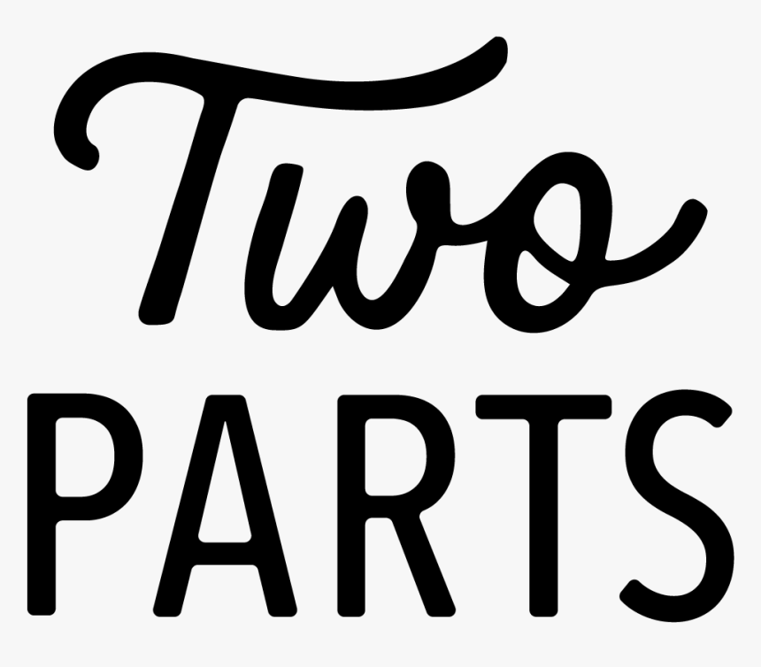Two Parts Stacked Black Huge - Calligraphy, HD Png Download, Free Download