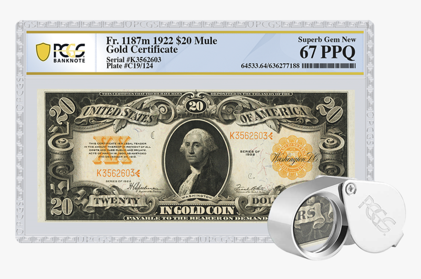 United States Gold Certificate 20 Dollars, HD Png Download, Free Download