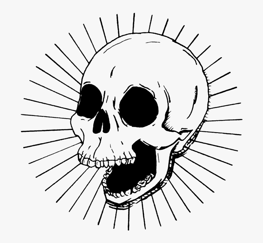 Large Size Of Drawing - Sun Skull Tattoo Drawing, HD Png Download, Free Download
