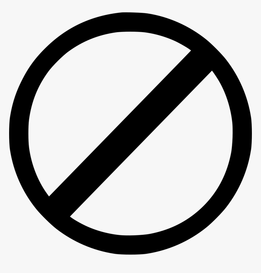 Not Allowed Sign Png - Not Allowed Icon Svg, Transparent Png, Free Download