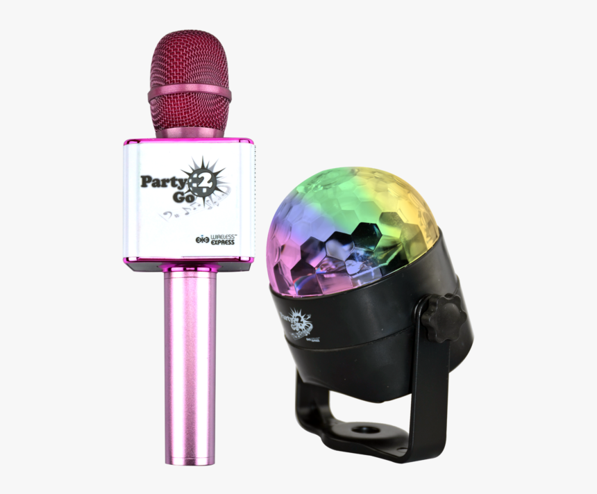 Party2go Bluetooth Karaoke Microphone And Disco Ball, HD Png Download, Free Download