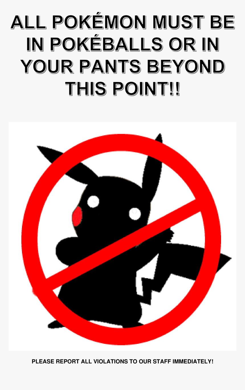 Pokemon Not Allowed Poster Template Main Image - Mimikyu In Pokemon Go, HD Png Download, Free Download