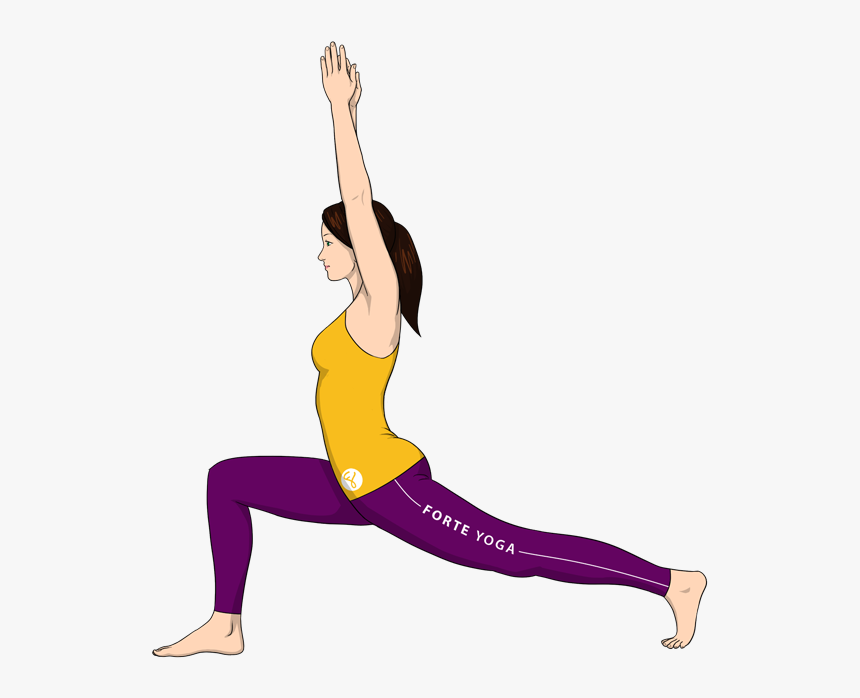 Standing Yoga Poses Png - High Lunge Pose, Transparent Png, Free Download