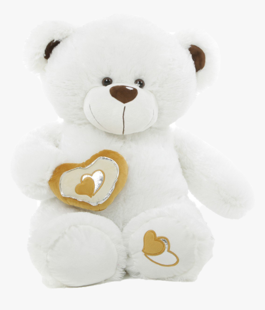 White Teddy Bear Png Hd - Teddy Bear With White Colour, Transparent Png, Free Download