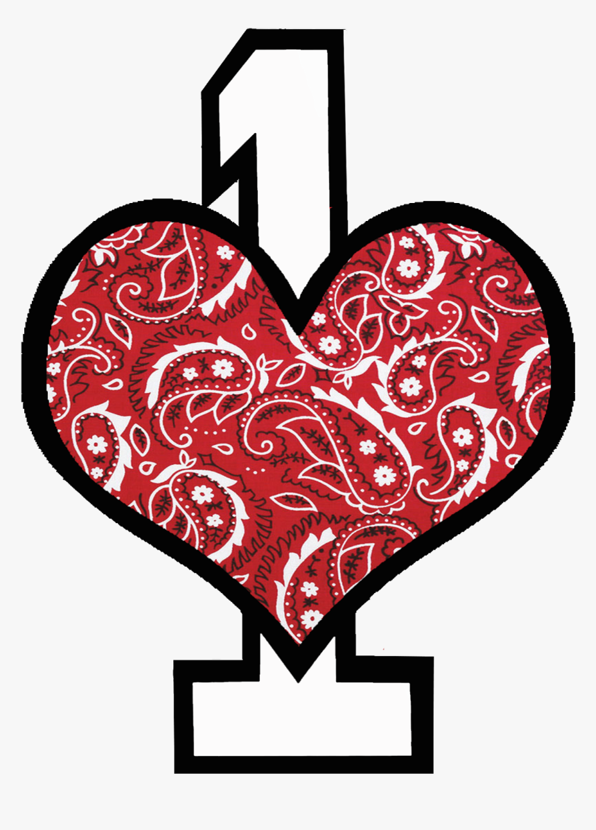 Bandana Pattern Png - Heart With Bandana Pattern, Transparent Png, Free Download
