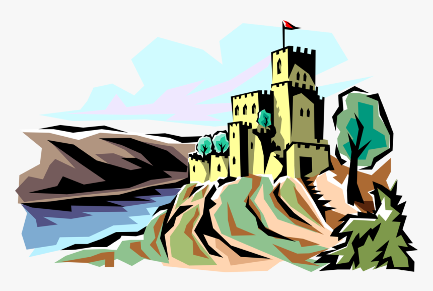 Vector Illustration Of Medieval Castle Fortification - Castle, HD Png Download, Free Download