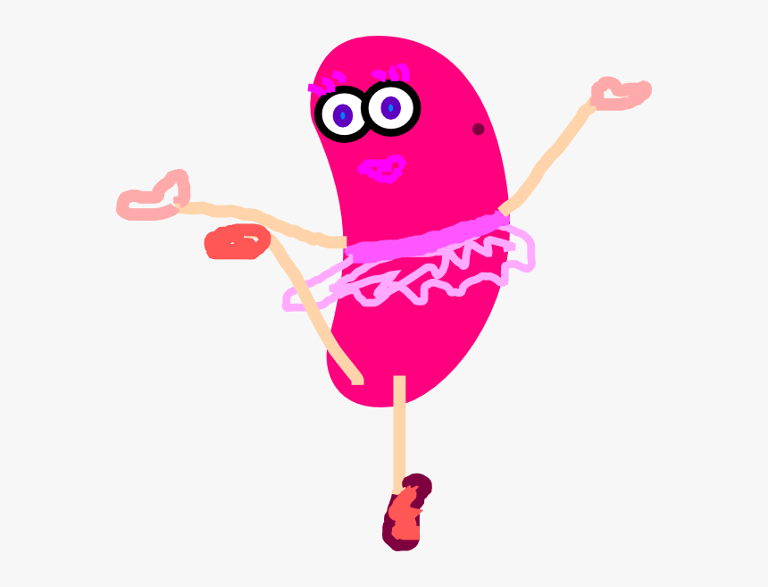 Bean Clipart Large - Pink Jelly Bean Cartoon, HD Png Download, Free Download