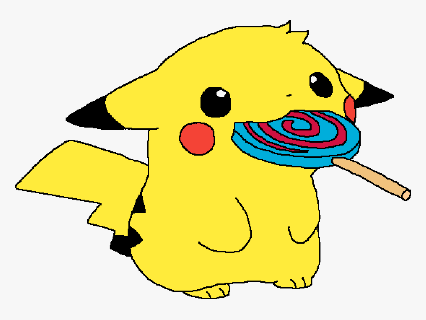 Cute Pikachu With Lollipop, HD Png Download, Free Download