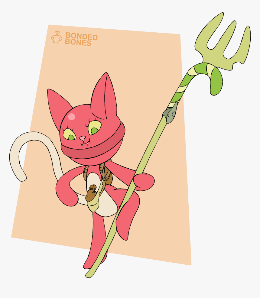 Lolipop Devil Cat - Cartoon, HD Png Download, Free Download