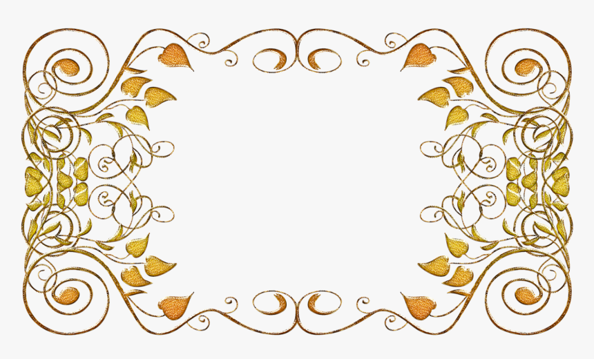 Moldura Arabesco Dourada Para Docinho, Transparent - Arabescos Png, Png Download, Free Download