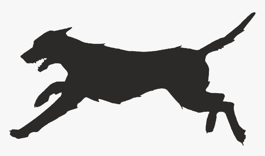 Silhouette Png Download - Running Dog Vector, Transparent Png, Free Download