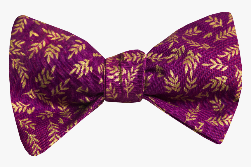 Gold Leaf On Purple Youth Bow Tie, HD Png Download, Free Download