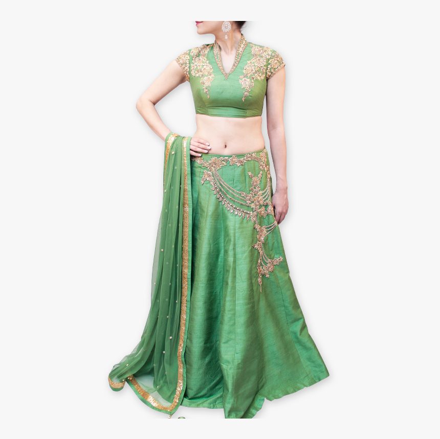 Pista Green Bridal Lehenga - A-line, HD Png Download, Free Download