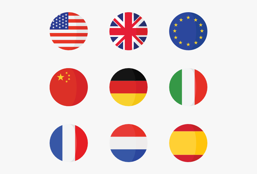 Download Svg Flags Language - Circle Country Flags Icons, HD Png ...
