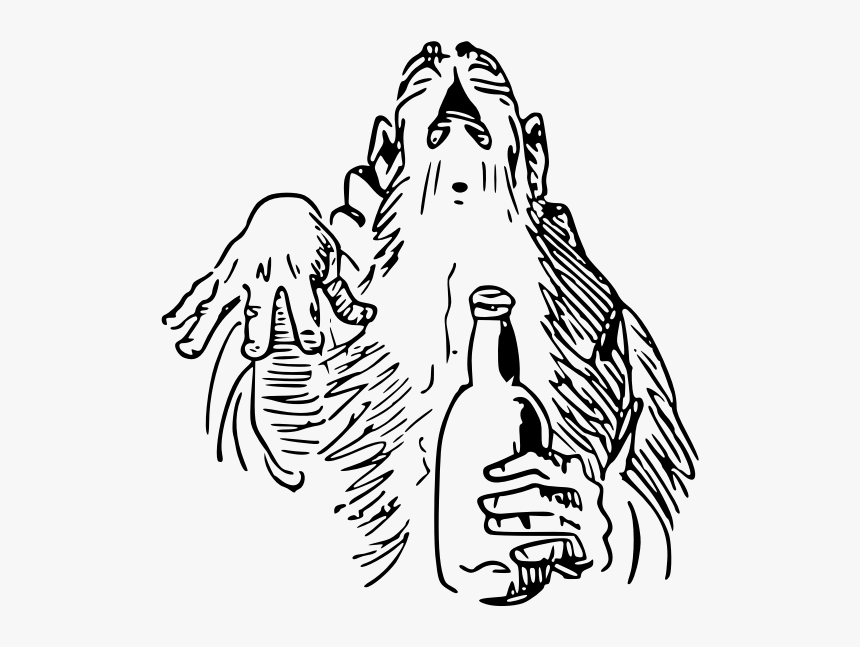 Creature Man Holding Bottle Vector Illustration - Gambar Orang Pegang Botol Minuman, HD Png Download, Free Download