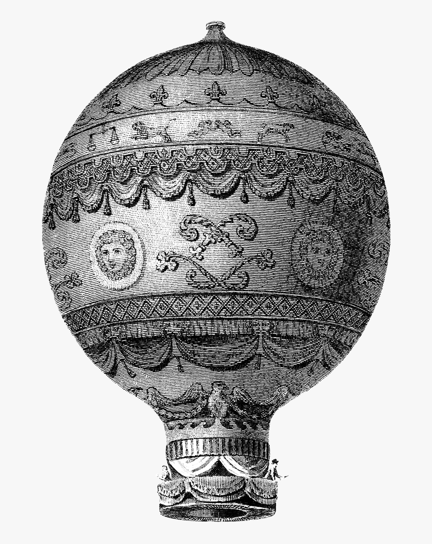 Victorian Hot Air Balloon Png - Hot Air Balloon Illustration Vintage, Transparent Png, Free Download