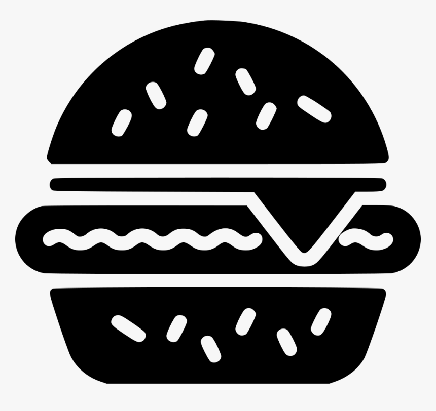 Hamburguesa Png Blanco Y Negro , Png Download - Hamburguer Vector, Transparent Png, Free Download