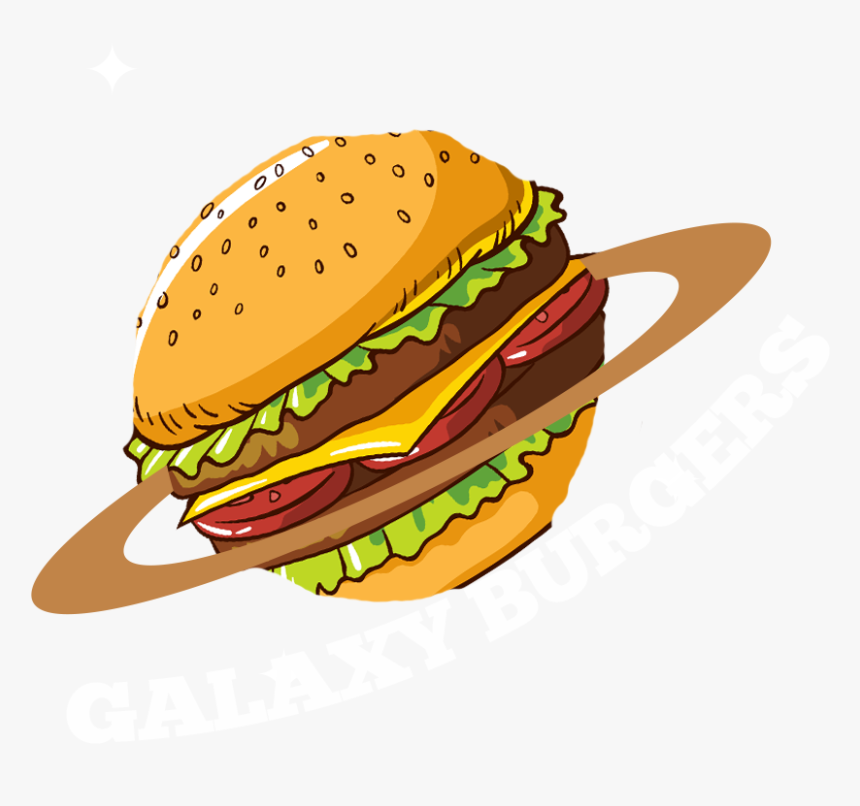 Cropped Galaxy Burger Logo Beyaz - Cheeseburger, HD Png Download, Free Download
