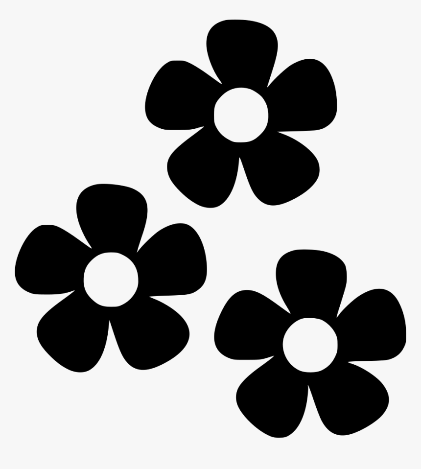 Flower Icon Clipart Svg Library Flowers Icon Clip Art - Flower Vector Png Black, Transparent Png, Free Download