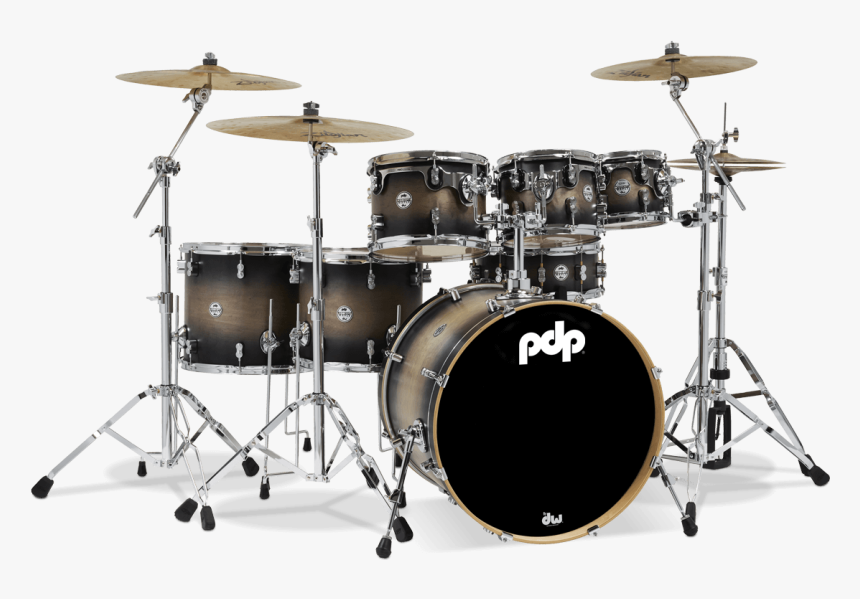 Satin Charcoal Burst 7 Piece Kit - Pdp Concept Maple Charcoal Burst, HD Png Download, Free Download