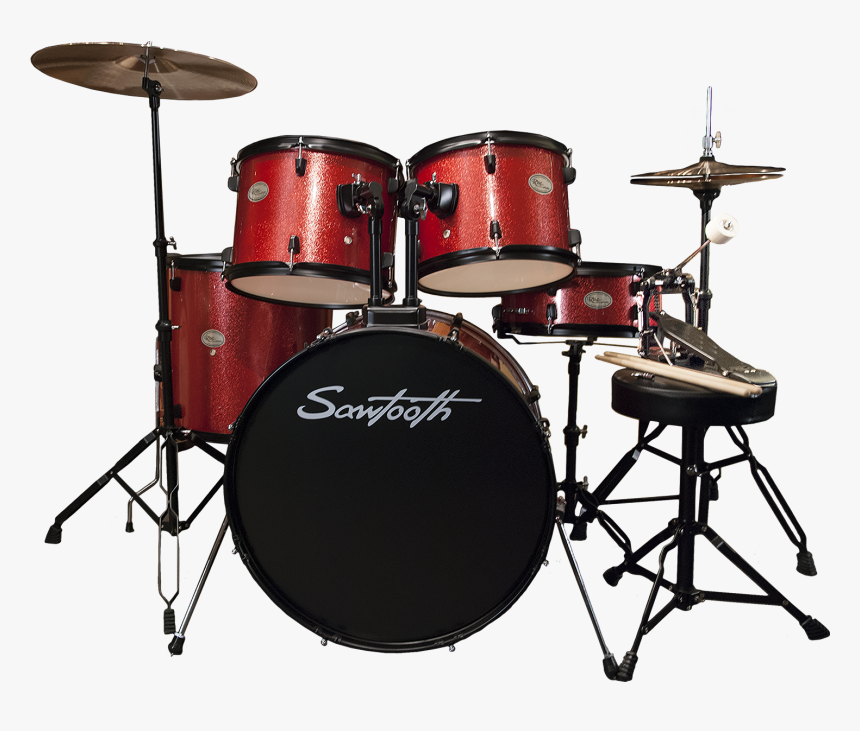Crimson Red Sparkle - Sawtooth Drum Set, HD Png Download, Free Download