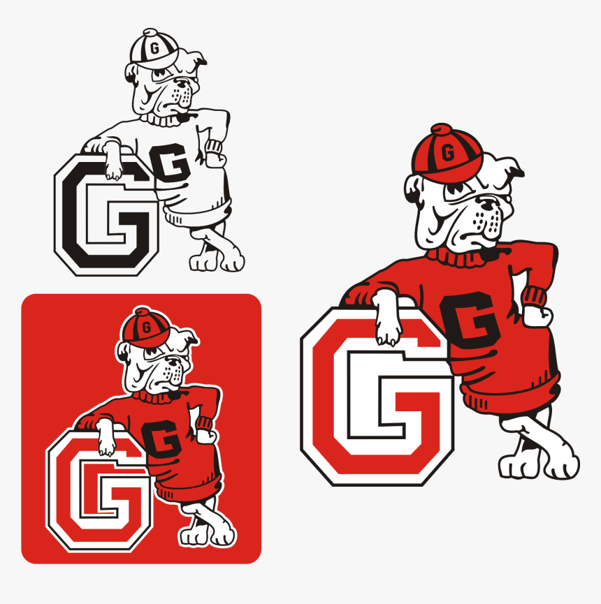 Georgia Bulldogs Retro Logo , Png Download - Old Georgia Bulldog Logo, Transparent Png, Free Download