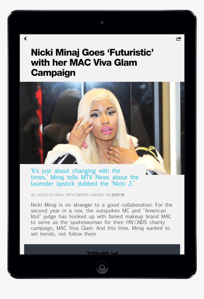 Mtv News Ipad Screens 05 - Blond, HD Png Download, Free Download