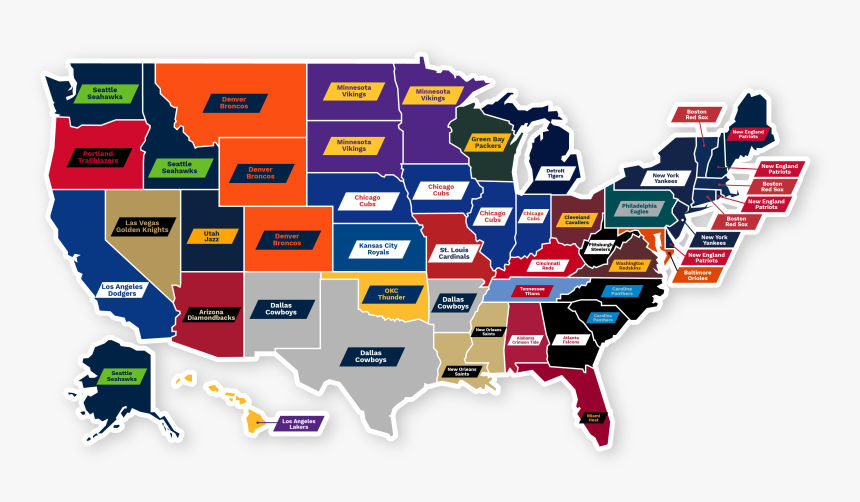 Top Sports Teams By State - Most Googled Democratic Candidate, HD Png Download, Free Download