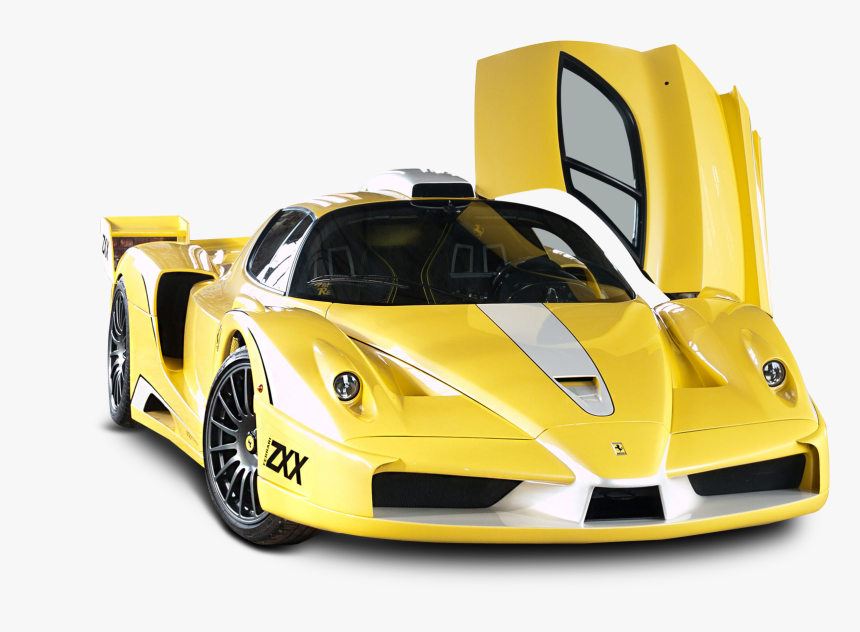 Yellow Ferrari Enzo Edo Car Png Image - Png Maserati Mc12, Transparent Png, Free Download