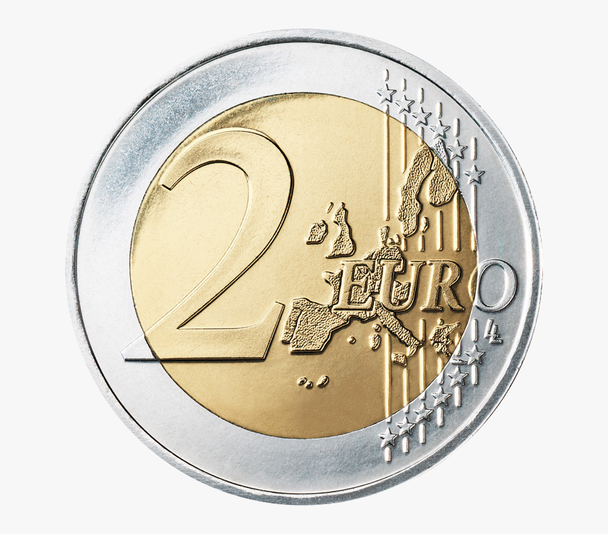 Euro Coins Png - 2 Euro Coin Png, Transparent Png, Free Download
