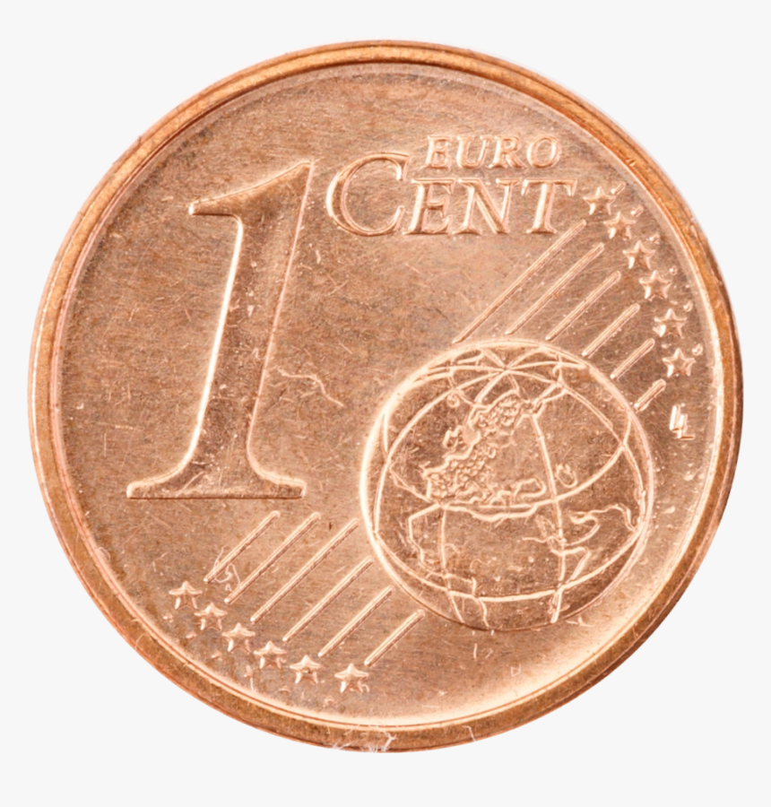 1 Euro Cent Common - 1 Cent Coin Png, Transparent Png, Free Download