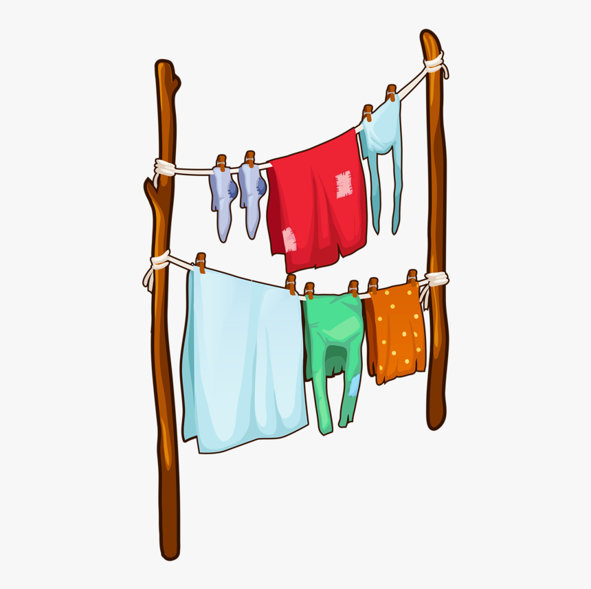 Clothes Hanger Clothes Line Clothing Stock Photography - Clothes Line Cartoon, HD Png Download, Free Download