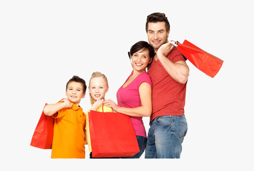 Family Shopping Png Clipart - Shopping Family Png, Transparent Png, Free Download