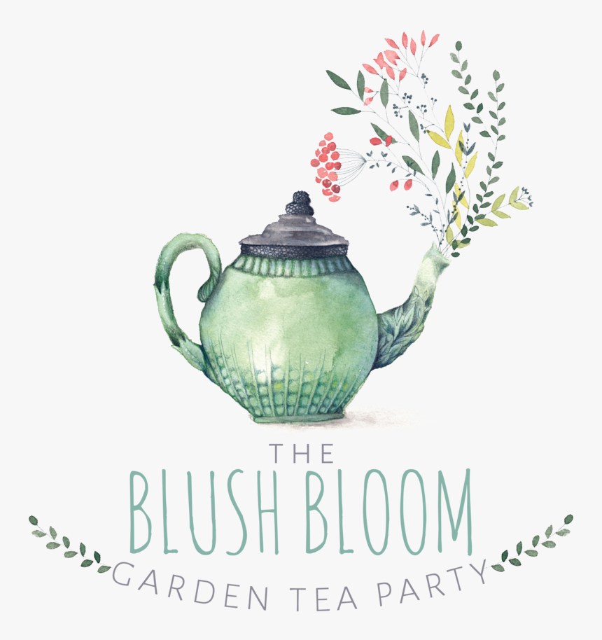 The Blush Bloom - Watercolour Teapot Png, Transparent Png, Free Download