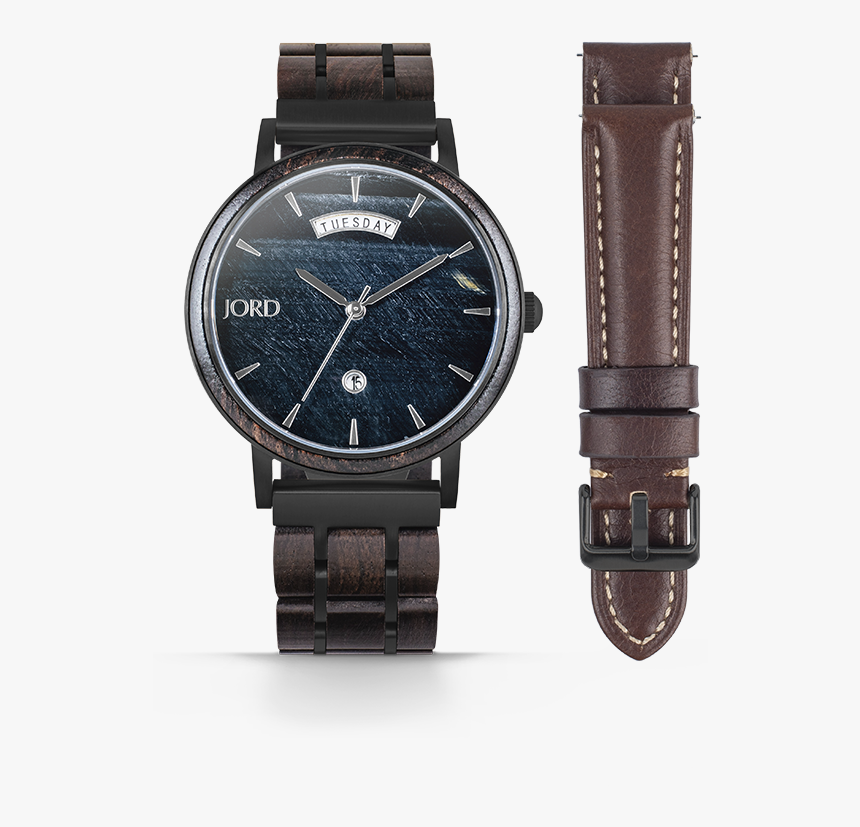 Tiger Eye Jord Watch Blue Harpe, HD Png Download, Free Download