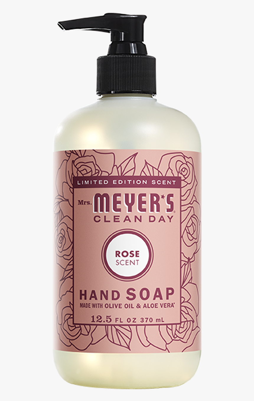 Mrs Meyers Rose Liquid Hand Soap - Mrs Meyers Rainwater Hand Soap, HD Png Download, Free Download